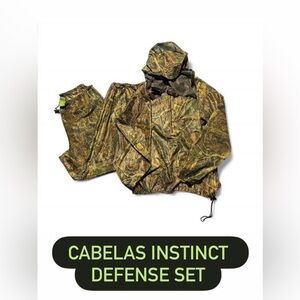 Cabela's Instinct Defense Mossy Leaf Camo Hooded Jacket & Pants Set
